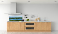 Wallmuralia Panel do kuchyně Les na jezerem 125x50 cm