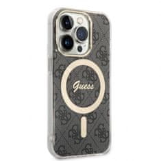 Guess Zadní kryt 4G IML MagSafe pro iPhone 14 Pro černý