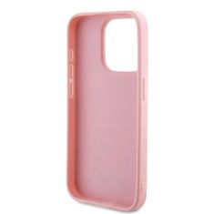 Guess  PU Leather Iridescent Metal Script Zadní Kryt pro iPhone 15 Pro Max Pink