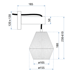 Toolight LAMP APP1149-1W Wood