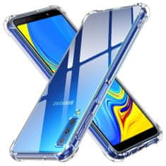 Techsuit Silikonové pouzdro se zesílenými hranami pro Samsung Galaxy A7 2018 - Transparentní KP29998