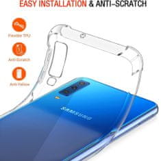 Techsuit Silikonové pouzdro se zesílenými hranami pro Samsung Galaxy A7 2018 - Transparentní KP29998