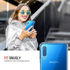 Techsuit Silikonové pouzdro se zesílenými hranami pro Samsung Galaxy A7 2018 - Transparentní KP29998