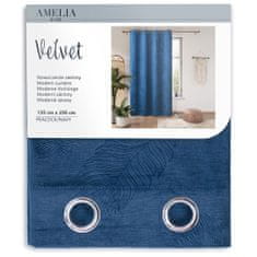 AmeliaHome Závěs Amelia Home Velvet Peacock modrý, velikost 135x250