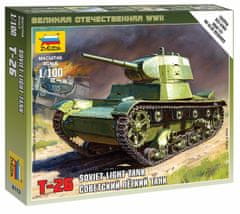 Zvezda T-26 M tank, Wargames (WWII) 6113, 1/100,