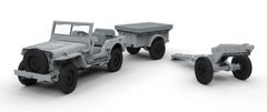 Airfix Jeep Willys s přívěsným vozíkem a houfnice 6 pdr, Classic Kit A02339, 1/72