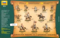Zvezda Livonian Knights XIII-XIV A. D., Wargames (AoB) figurky 8016, 1/72