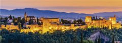 Educa Panoramatické puzzle Západ slunce ve Španělsku: Alhambra, Granada 1000 dílků