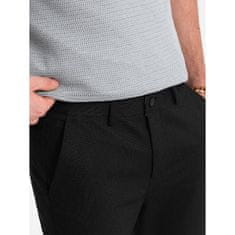 OMBRE Pánské klasické chino kalhoty V5 OM-PACP-0188 černé MDN124475 S