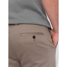 OMBRE Pánské chino kalhoty klasického střihu V1 OM-PACP-0190 popelavé MDN124476 XL