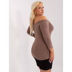 BASIC FEEL GOOD Dámská halenka plus size Blink BASIC FEEL GOOD světle hnědá RV-BZ-4692.29_405471 M