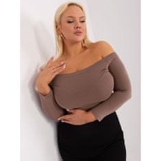 BASIC FEEL GOOD Dámská halenka plus size Blink BASIC FEEL GOOD světle hnědá RV-BZ-4692.29_405471 M