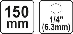 YATO Nástavec pro ploché vrtáky 150mm