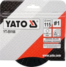 YATO Rotační rašple úhlová hrubá 115 mm typ 1