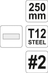 YATO Pilník zámečnický plochý středně hrubý 250 mm
