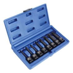 ASTA Zástrčné úderové hlavice TORX 1/2", T30 - T80, sada 8 ks -