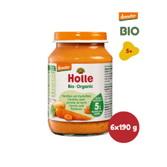 Holle BIO Mrkev a brambor pro děti od 5. měsíce 6 x 190 g