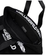 Karl Lagerfeld PARIS dámská velká kabelka KRISTEN CANVAS TOTE černá s logem