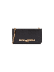Karl Lagerfeld Dámská kožená kabelka, crossbody Chain Silver