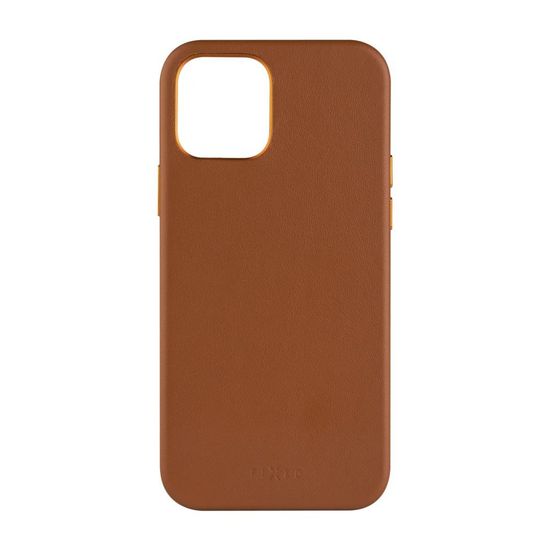 FIXED kožený zadní kryt MagLeather Apple iPhone 12/12 Pro, hnědý (FIXLM-558-BRW)