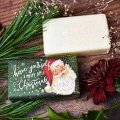 English Soap Company Vánoční tuhé mýdlo Santa Klaus - Pomeranč & Skořice, 190g