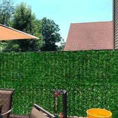 Netscroll Předělový plot s přirozeným vzhledem zelených listů, zelený panel, který vás ochrání před nechtěnými pohledy, pro balkony a terasy, nevybledne, 200x100 cm, FenceLeaf