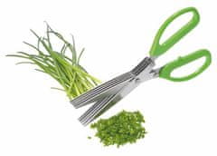 Prosperplast Nůžky na bylinky HERBS CUT bílé, limetka, 13cm, tři ostří