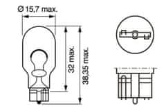 Bosch Žárovka blikače W16W (12V, 16W, W2,1x9,5d) - Bosch 1 987 302 821