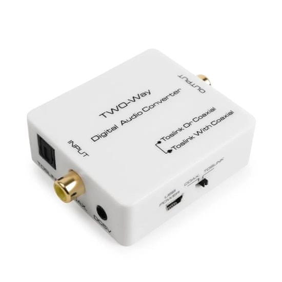 Spacetronic Obousměrný audio koaxiální převodník Toslink SPDiF HDC09