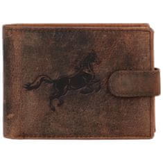 Delami Pánská kožená peněženka Kůň Tristan, hnědá