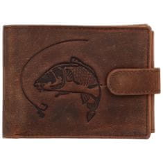 Delami Pánská kožená peněženka Ryba Tristan, hnědá