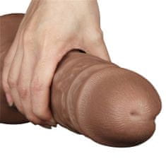 INTEREST LoveToy - Realistické Chubby Dildo 10,5" hnědé s přísavkou..