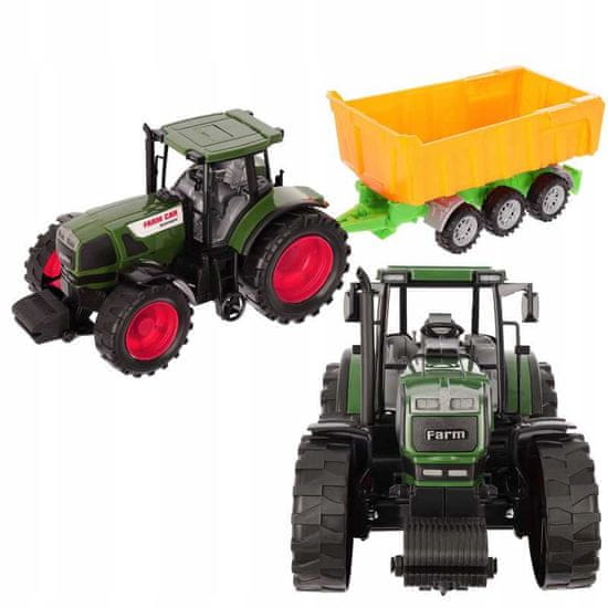 KOMFORTHOME Velký zemědělský traktor se sklápěcím přívěsem 54cm