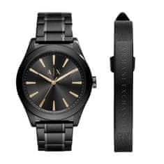 Armani Exchange pánská dárková sada hodinek Active a náramku AX7102
