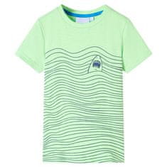 Vidaxl Dětské tričko neonově zelené 104