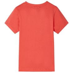 Vidaxl Dětské tričko světle červené 92