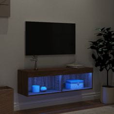 Vidaxl TV skříňka s LED osvětlením hnědý dub 100 x 30 x 30 cm