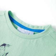 Vidaxl Dětské tričko světle zelené 92