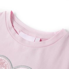 Vidaxl Dětské tričko světle růžové 116