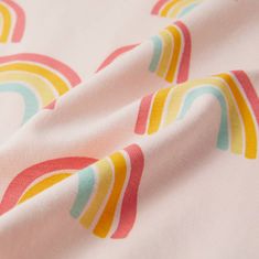 Vidaxl Dětské pyžamo s krátkým rukávem bledě růžové 116
