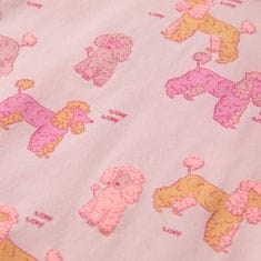Vidaxl Dětské pyžamo s krátkým rukávem světle růžové 140