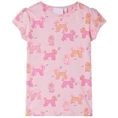 Vidaxl Dětské pyžamo s krátkým rukávem světle růžové 92
