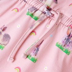 Vidaxl Dětské šaty světle růžové 92
