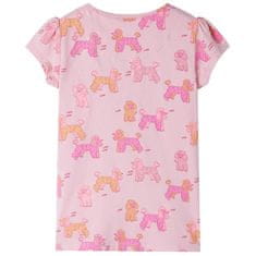 Vidaxl Dětské pyžamo s krátkým rukávem světle růžové 92