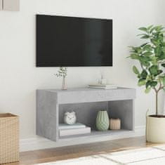 Greatstore TV skříňka s LED osvětlením betonově šedá 60 x 30 x 30 cm