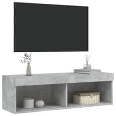 Vidaxl TV skříňka s LED osvětlením betonově šedá 100 x 30 x 30 cm