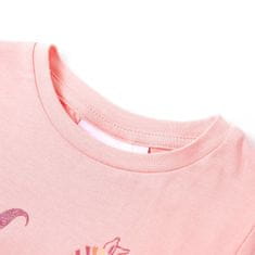 Vidaxl Dětské tričko růžové 140