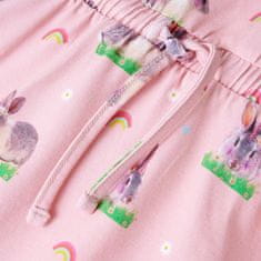 Vidaxl Dětské šaty světle růžové 116