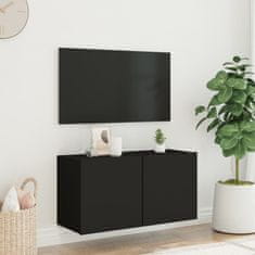 Vidaxl TV skříňka nástěnná černá 80 x 30 x 41 cm