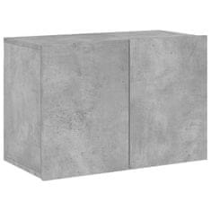 Greatstore TV skříňka nástěnná betonově šedá 60 x 30 x 41 cm